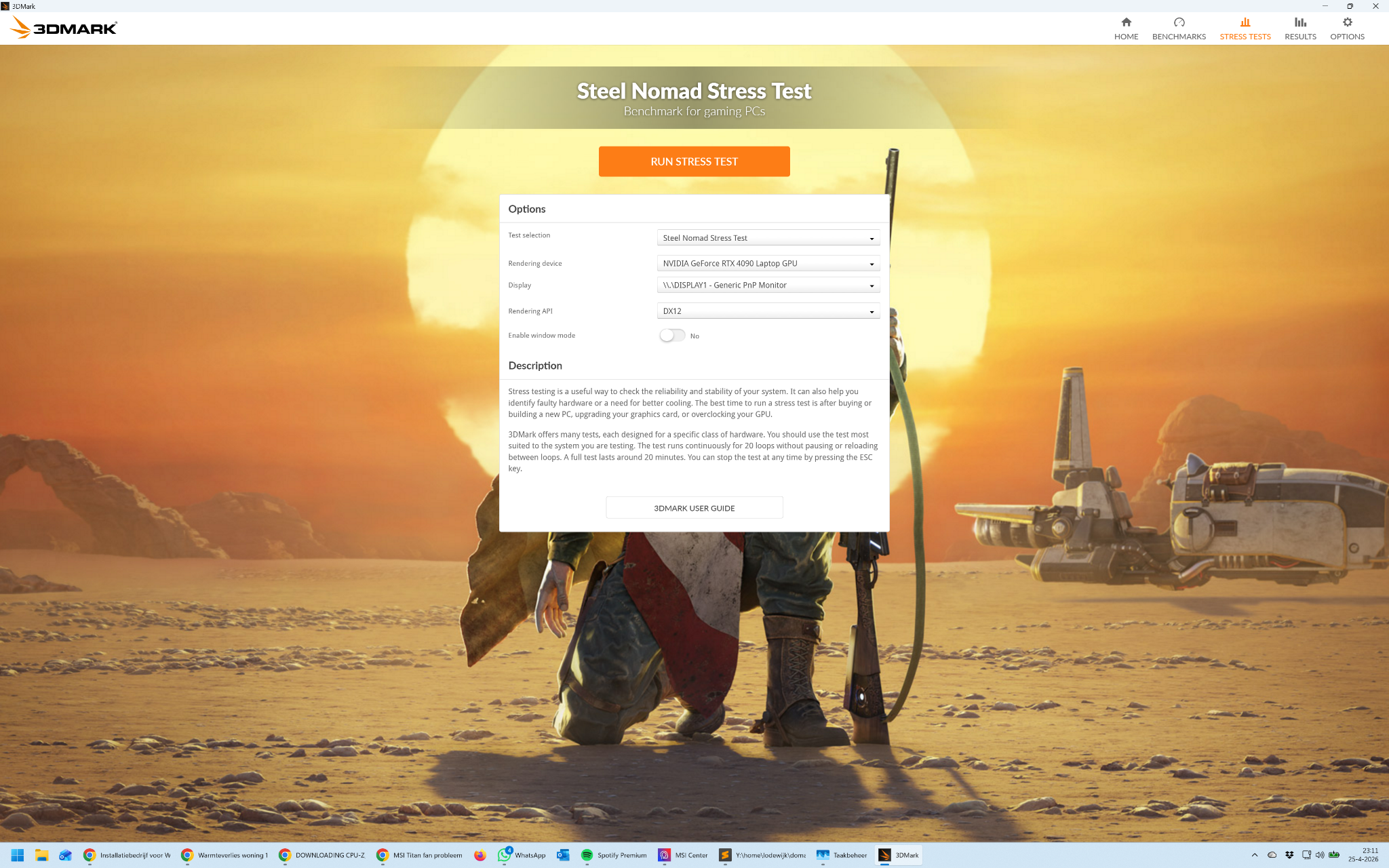 3DMark setup