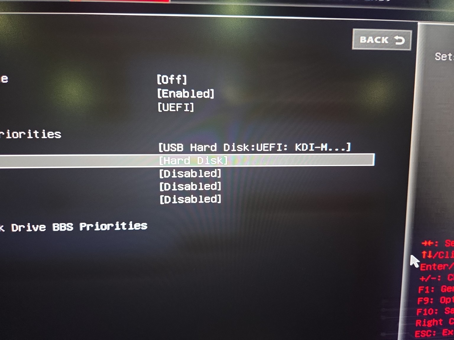 BIOS boot-prioriteiten