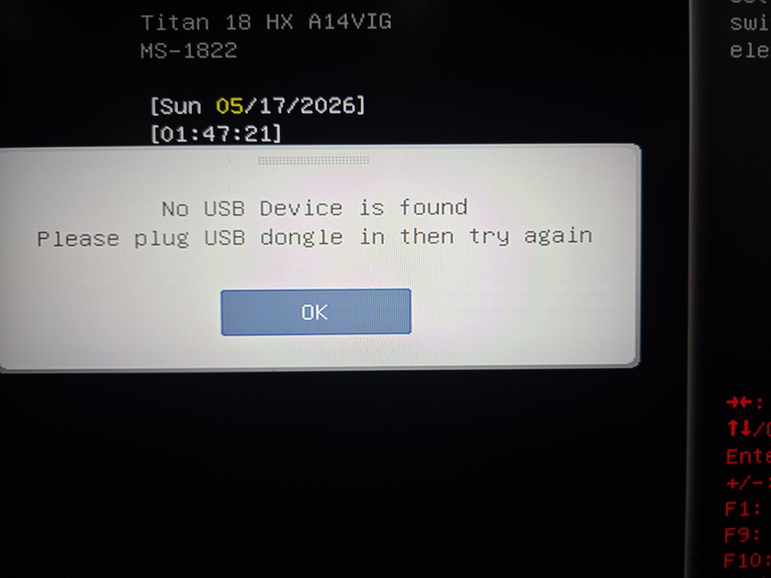 BIOS geen USB-device
