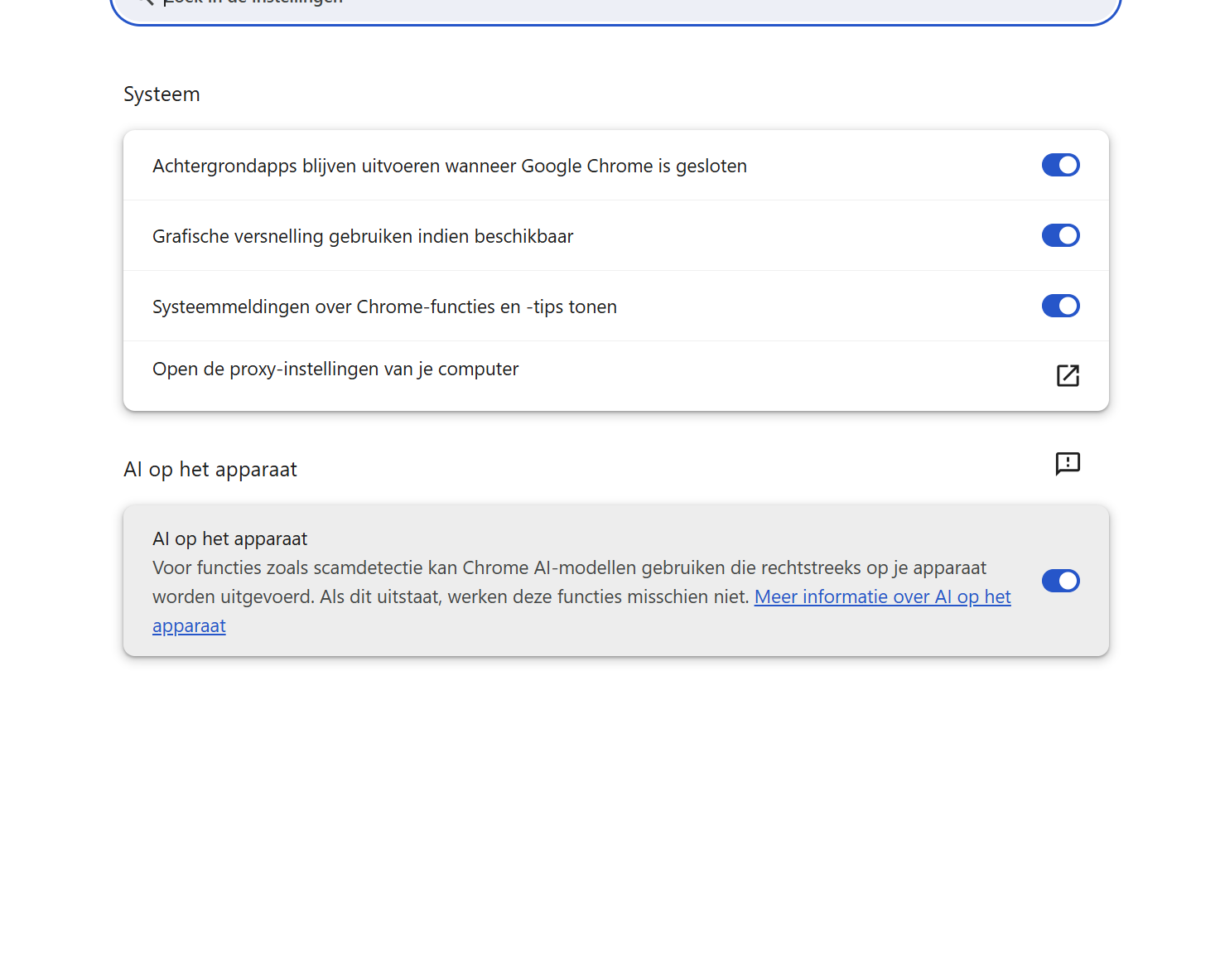 Chrome grafische versnelling