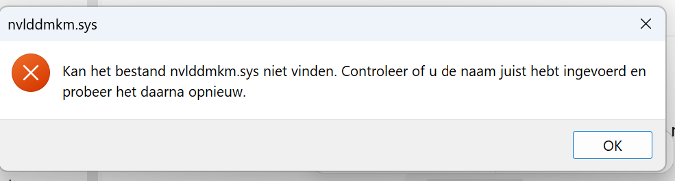 NVIDIA-driver niet gevonden